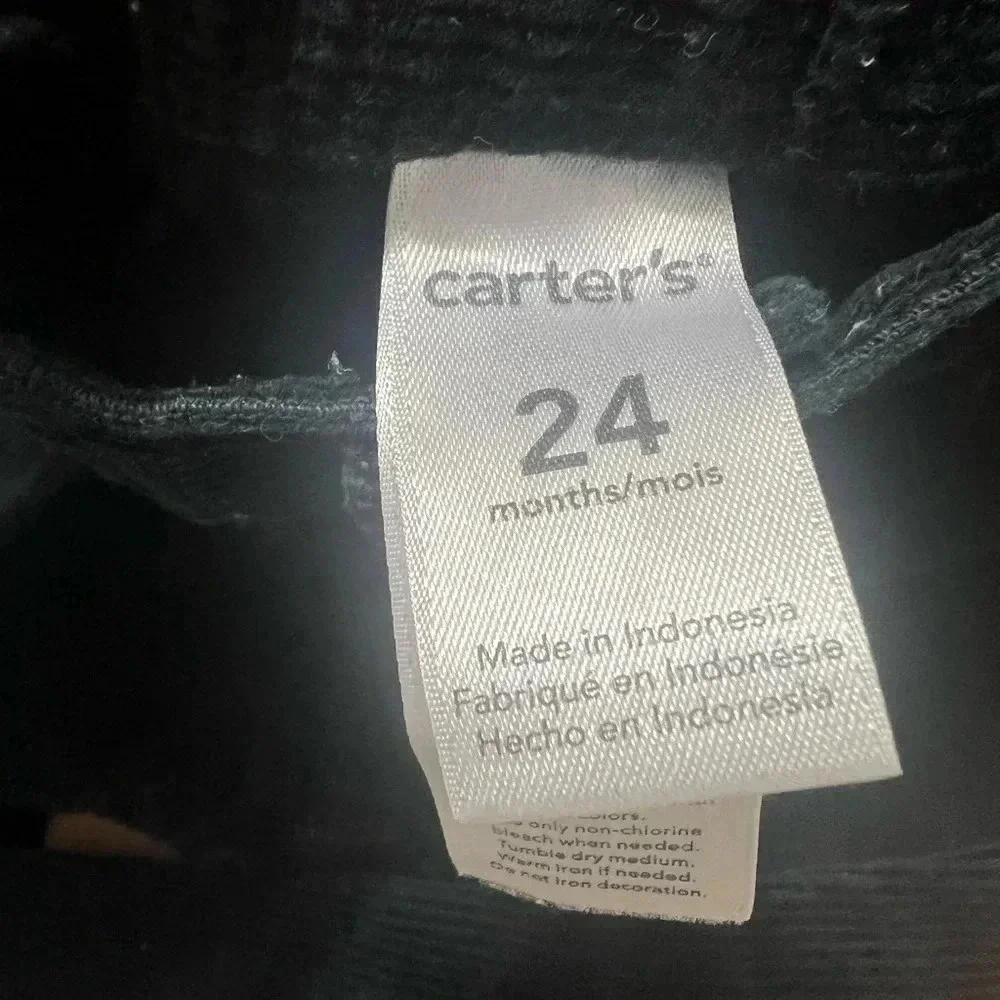 Carter’s Black Corduroy Pants (Size 24 Months)